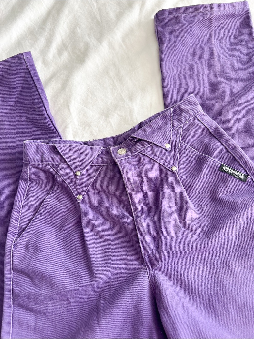 Vintage Roughrider Purple High-Waist Straight Leg Jeans